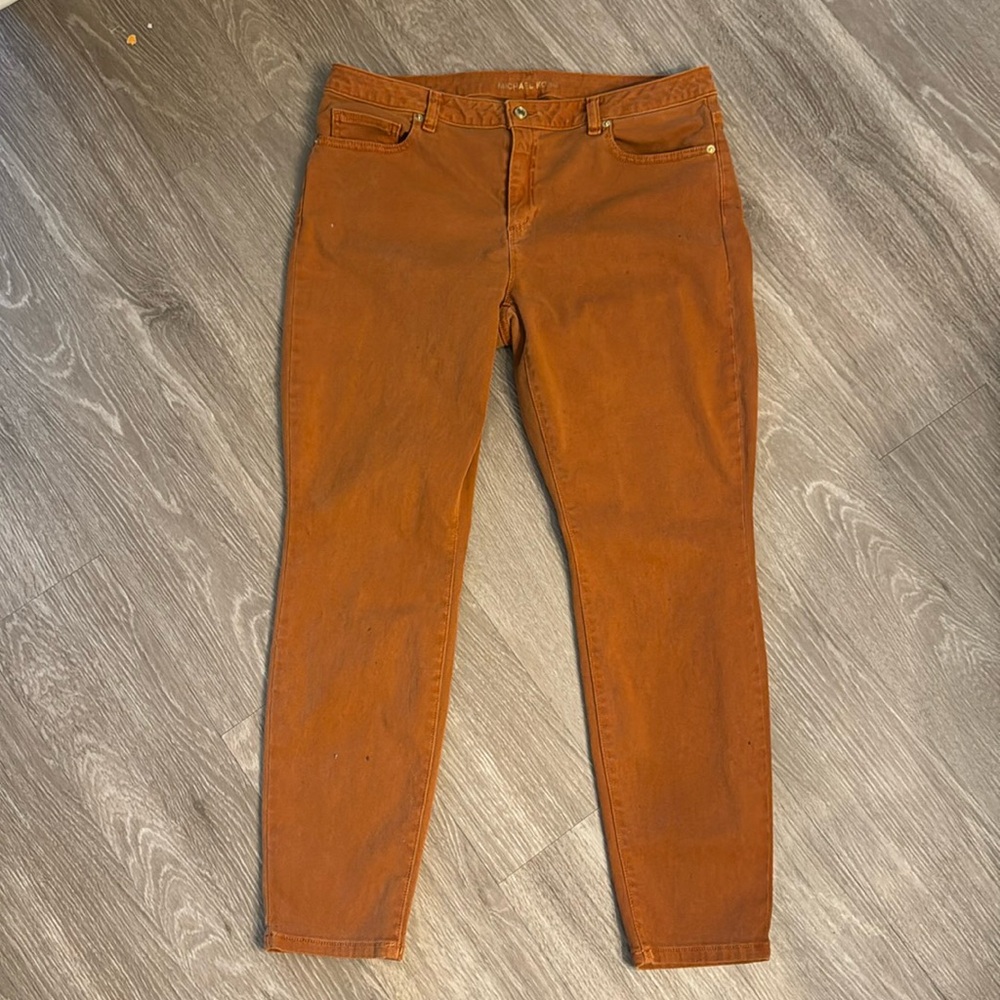 Michael Kors pumpkin spice color skinny jean